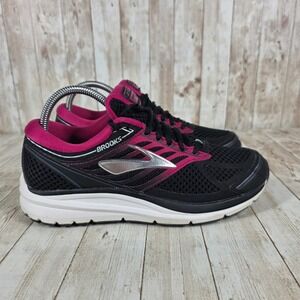 Brooks Addiction 13 Womens Running Shoes Athletic Walking‎ Black Pink 8.5